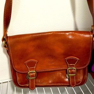 Authentic Italian leather crossbody bag from Florence